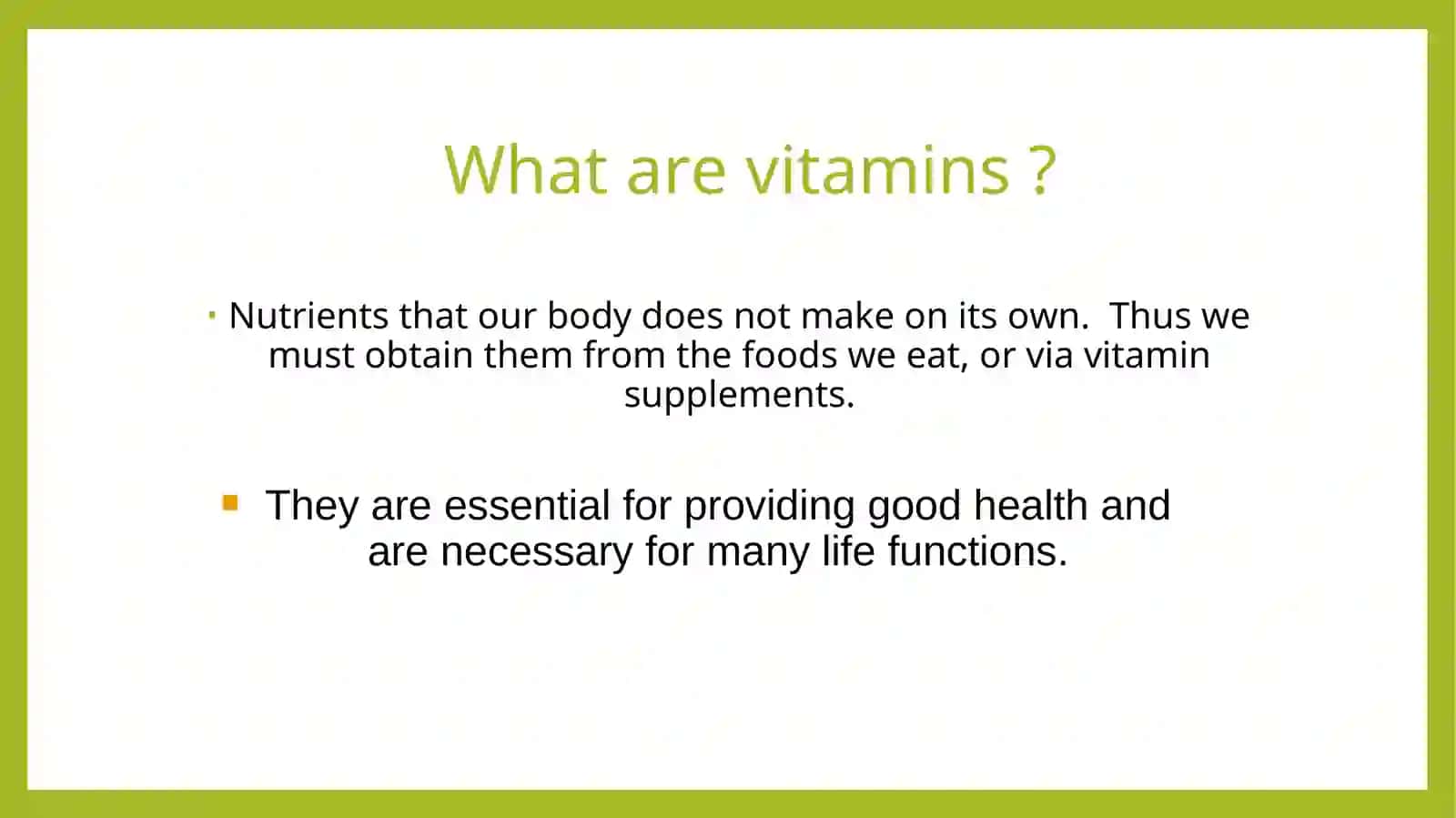 VITAMINS 2