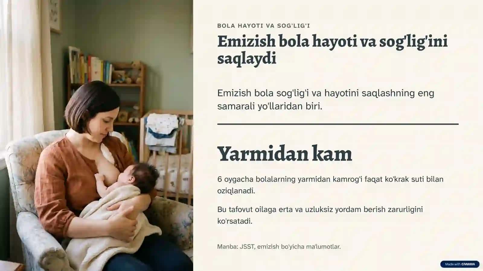 Ko'krak suti bilan emizish: ona va bola salomatligi poydevori 2