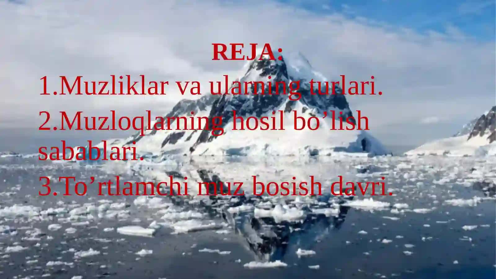 MUZLIK-DONLAR VA MUZLOQLAR 2