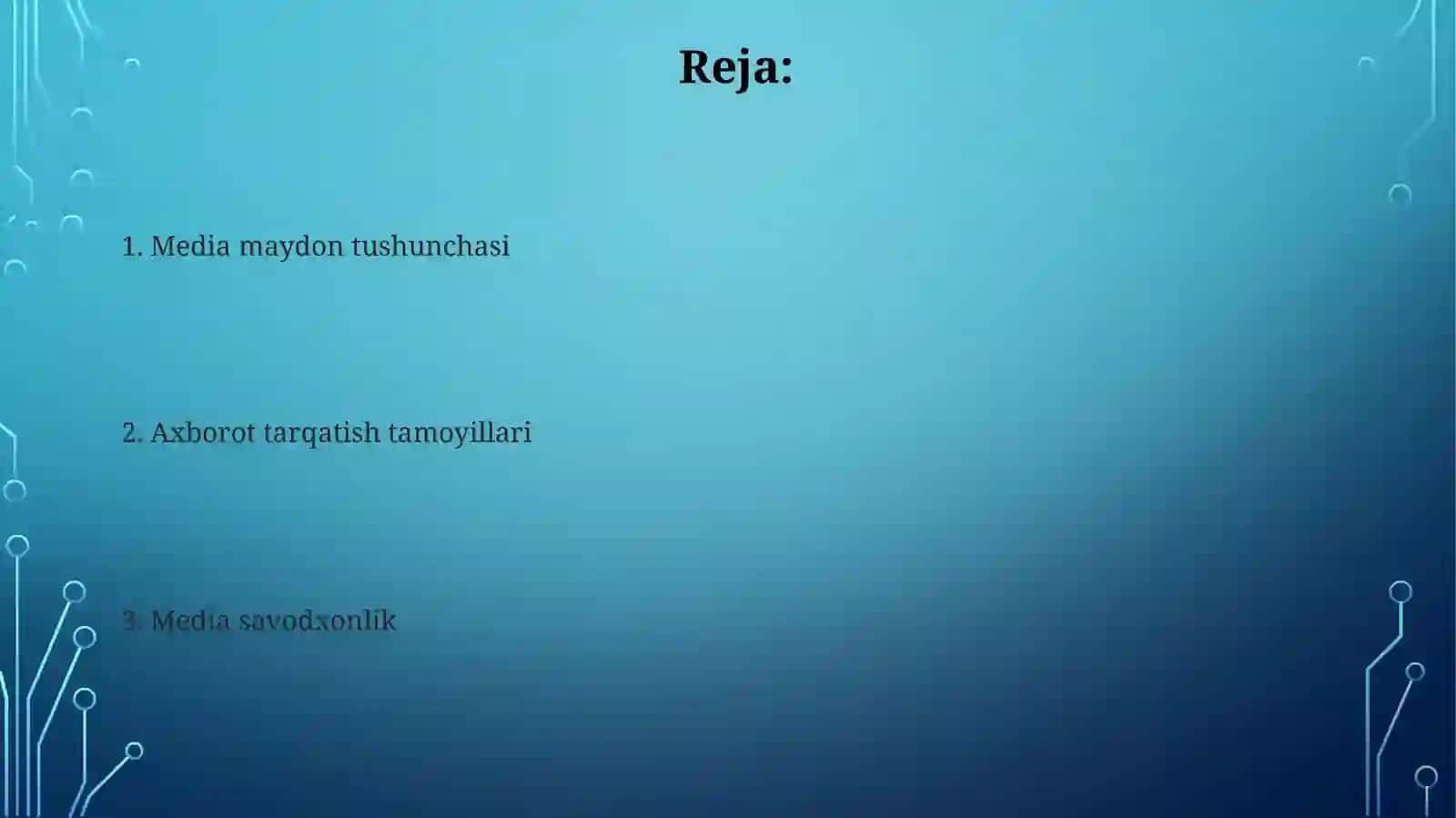 Media maydon va media maydonda axborot tarqatish madaniyati 2