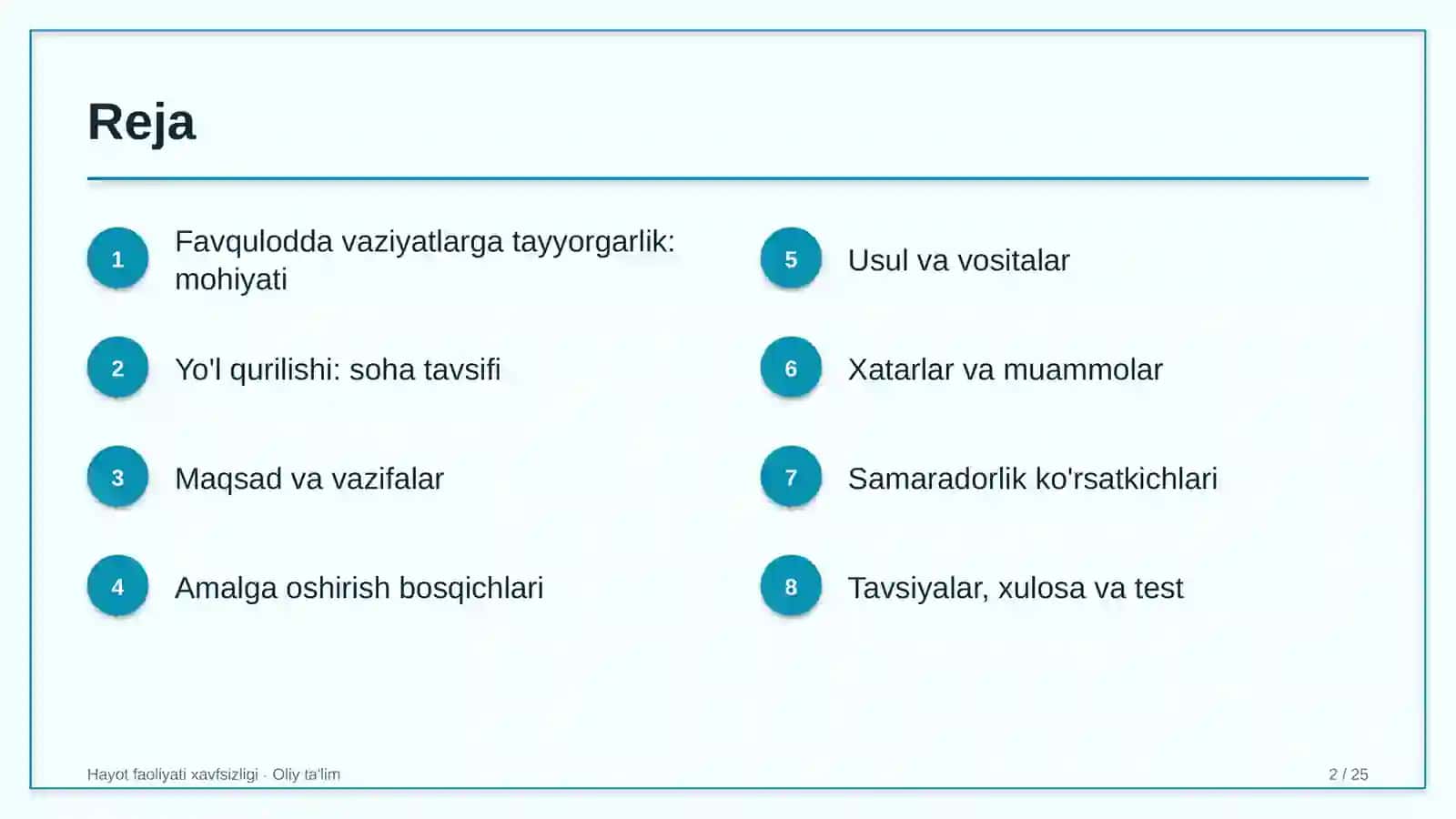 yo'l qurilishida favqulodda vaziyatlarga tayyorgarlik 6900 2