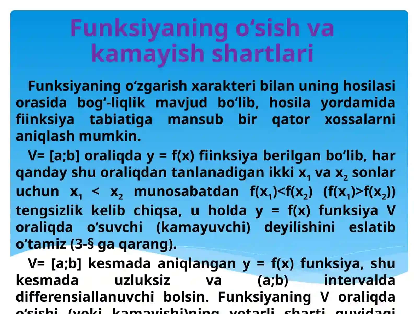 Funksiyani hodisalayotgan va uning grafikini chizish 2