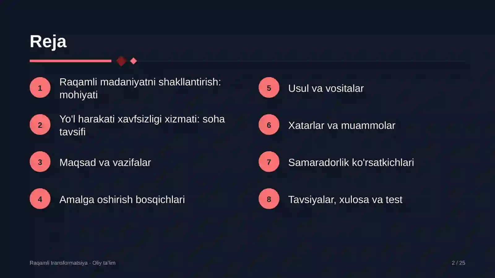 Yo'l harakati xavfsizligi xizmatida raqamli madaniyatni shakllantirish 2