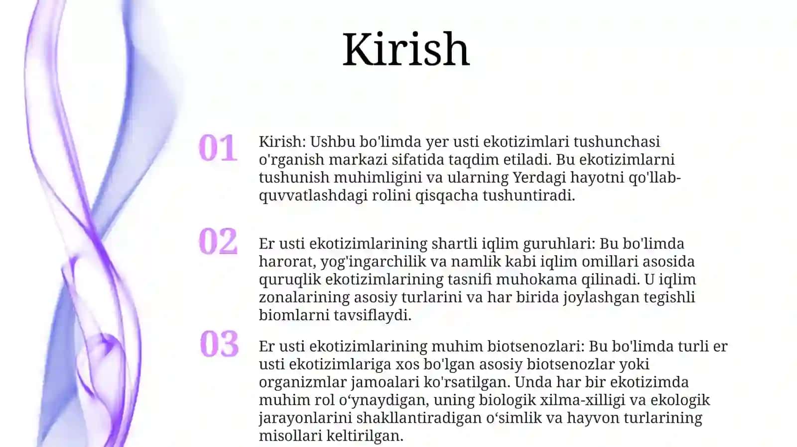 Yer Sharida Quruqlik Ekosistemalari Shartli Iqlimiy Guruhlari Va Ularni Muhim Biotsenozlari 2