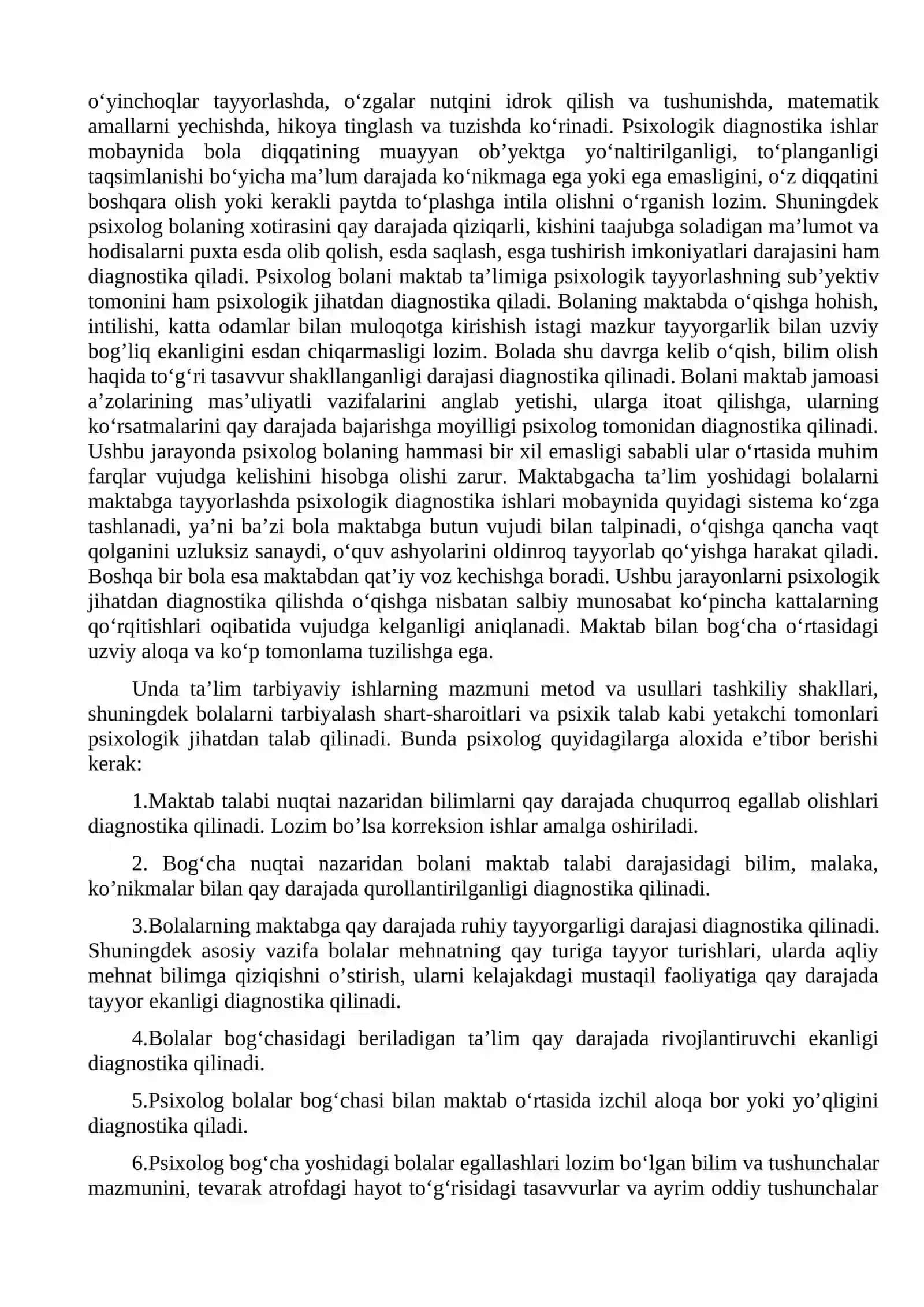 Maktabgacha ta’lim yoshidagi hamda kichik maktab yoshidagi bolalarning psixologik diagnostikasi va korreksiyasi 2