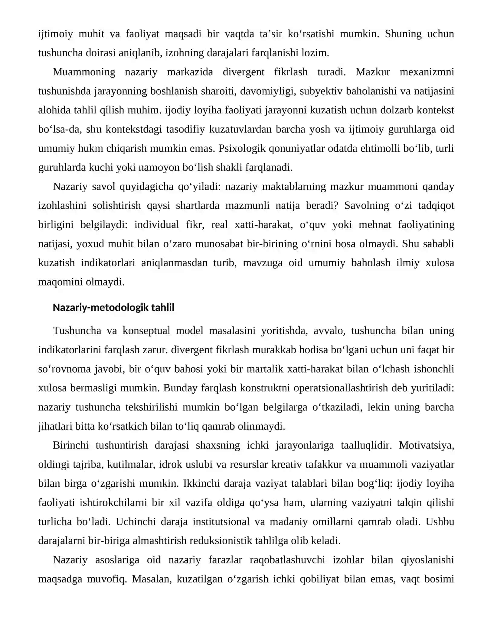 KREATIV TAFAKKUR VA MUAMMOLI VAZIYATLARNING NAZARIY ASOSLARI 2