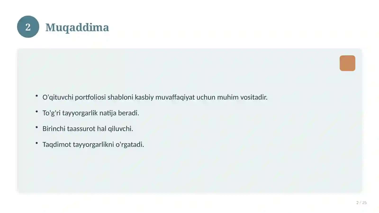 O'qituvchi portfoliosi shabloni 2