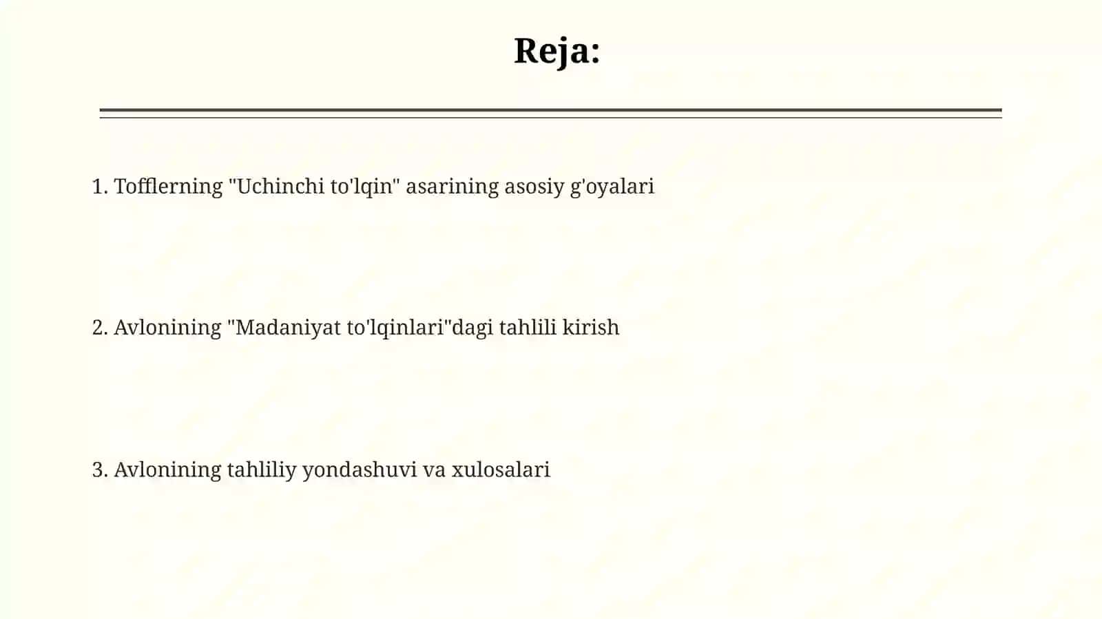 Avloniyining Madaniyat to‘lqinlar maqolasi E Tofflerning Uchinchi to‘lqin asarinitahliletish 2