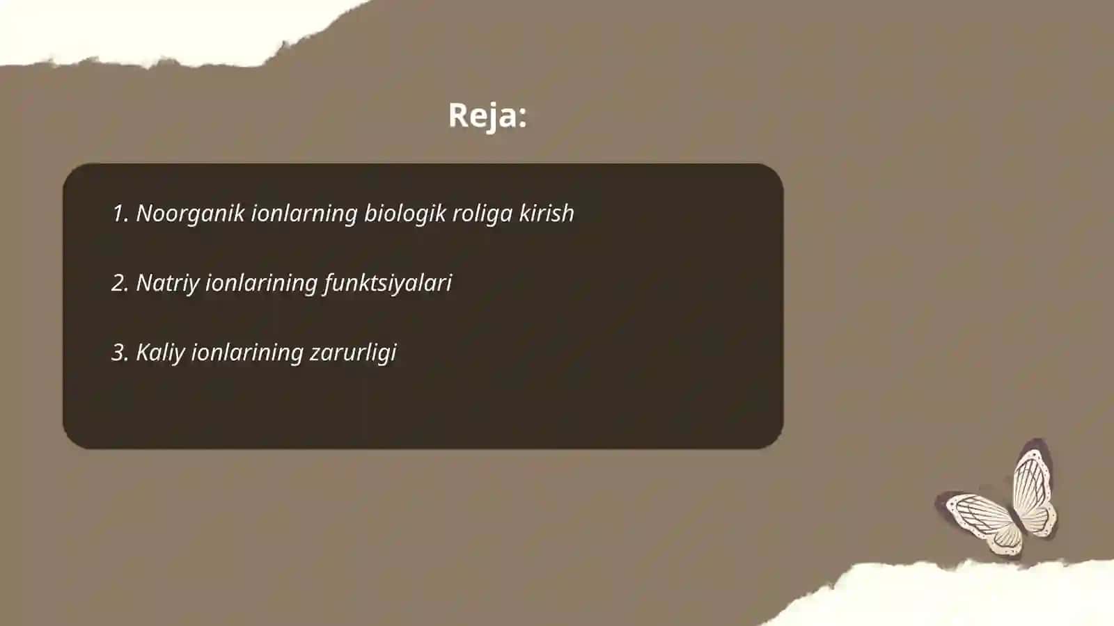 Noorganik ionlar va ularning funksiyasi 2