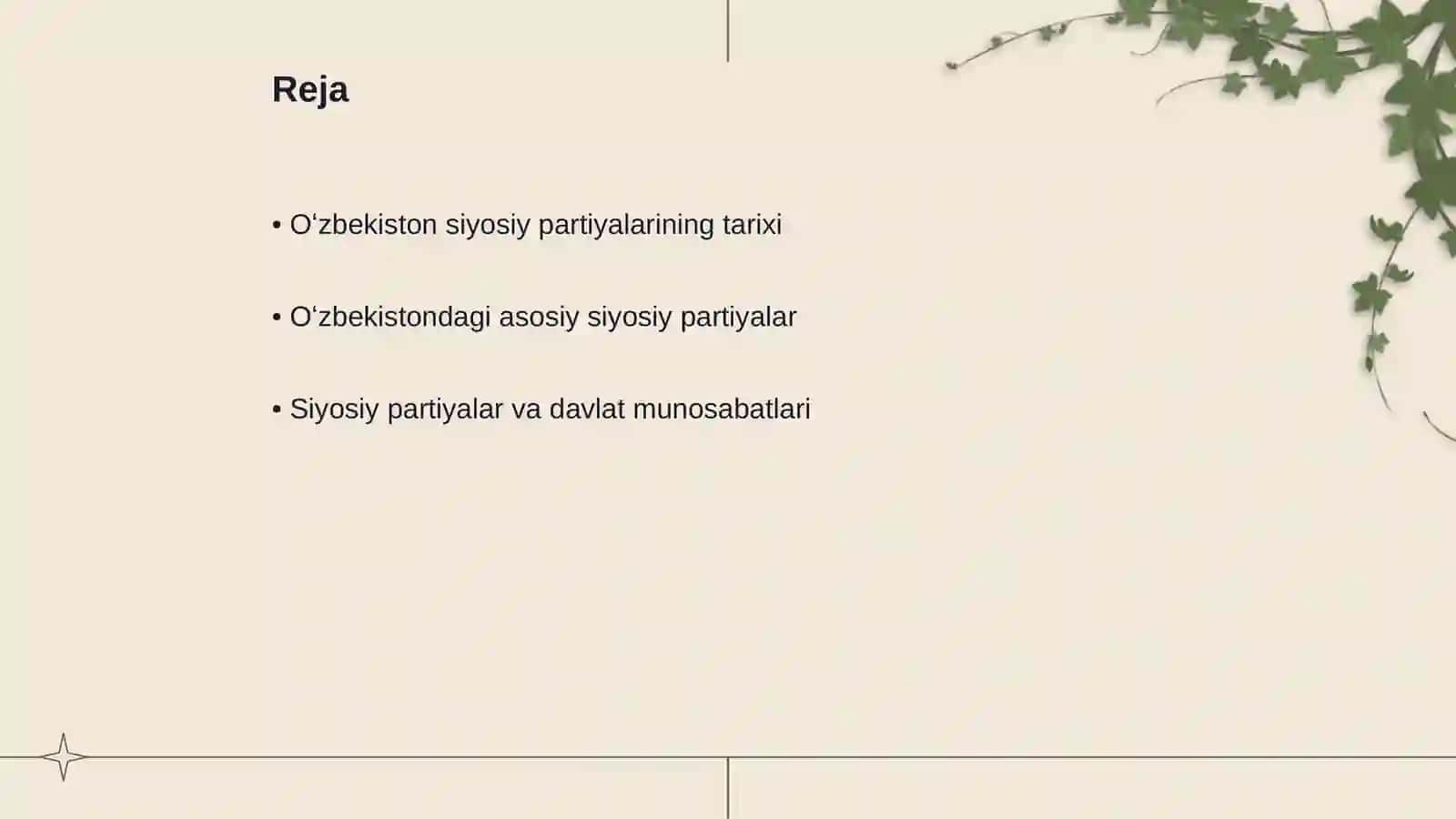 Oʻzbekiston Respublikasining Respublikada siyosiy partiyalar faoliyati 2