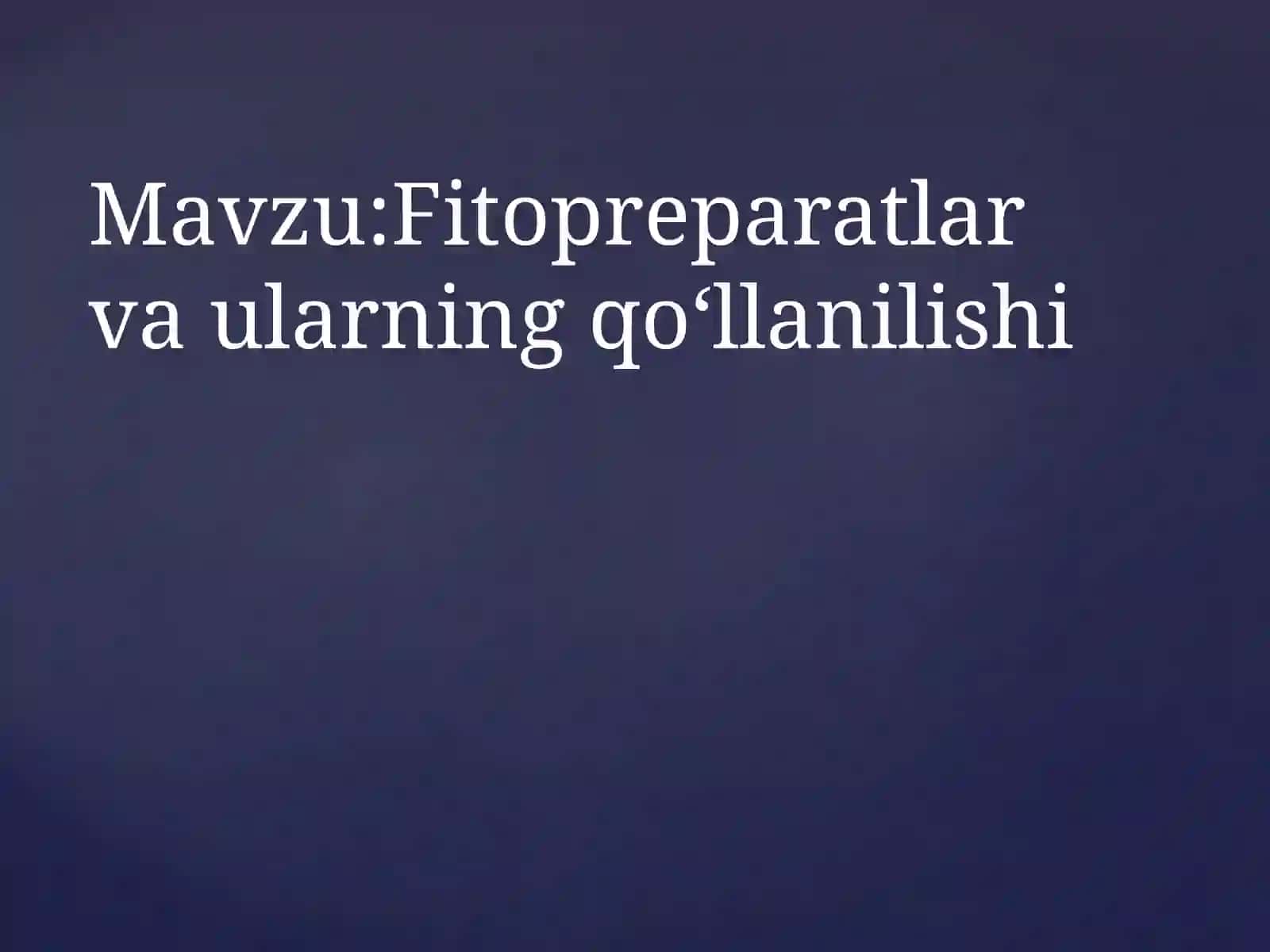 Fitopreparatlarning o'simliklar bilan qo'llanilishi 2