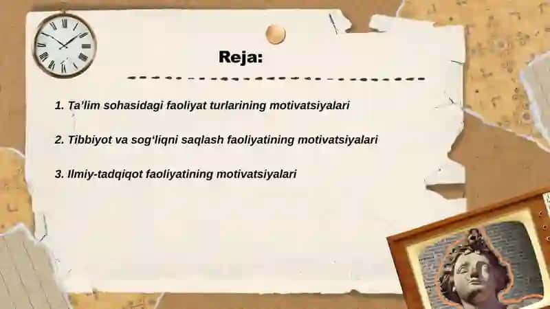 Alohida faoliyat turlari mativatsiyalari 2