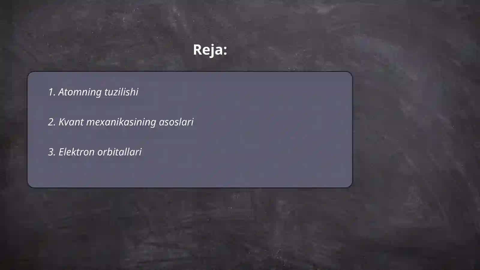 Atom fizikasi mavzulari yuzasidan tahlil 2
