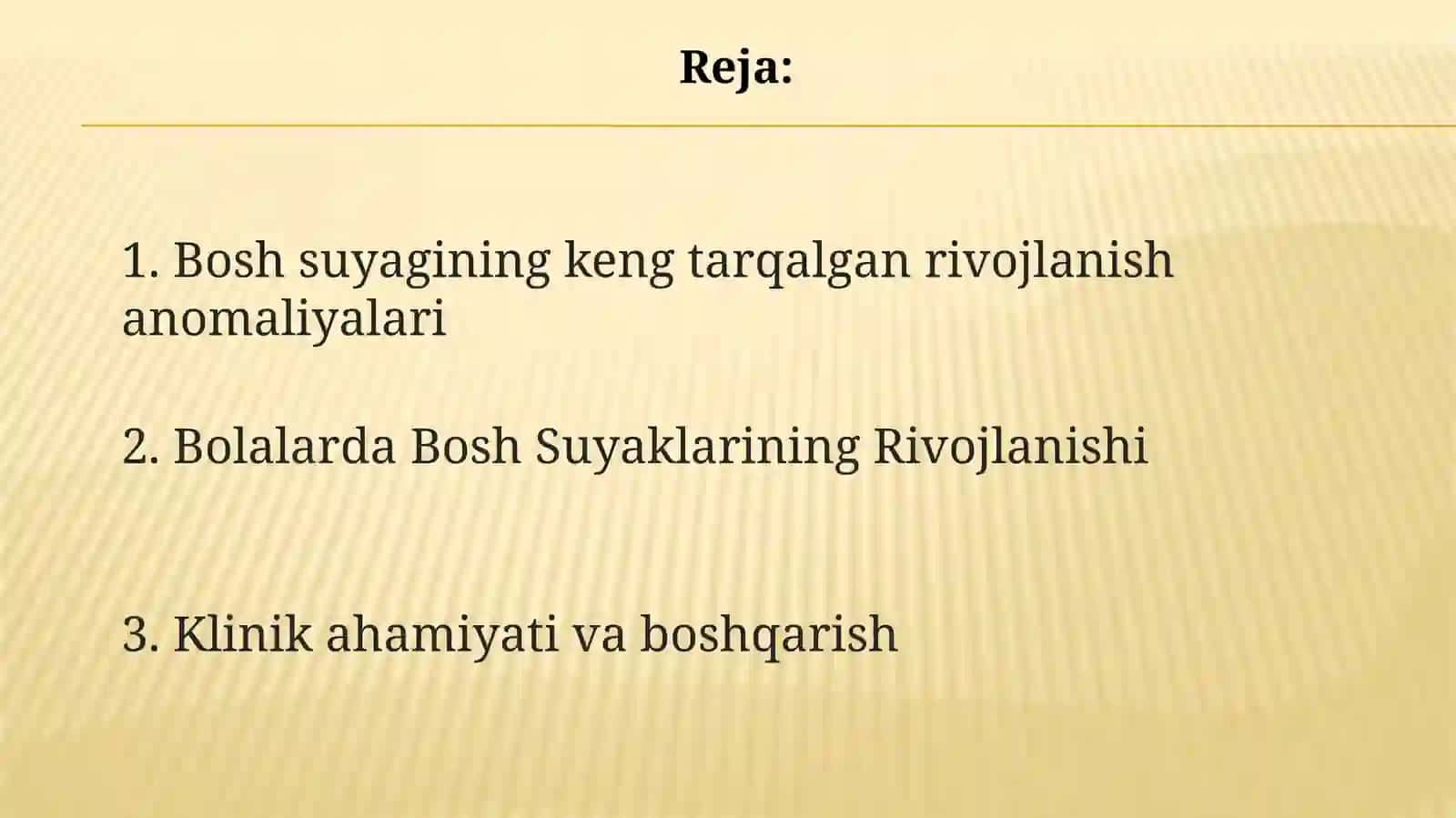 Yosh bolalar kalla ешиииsuyaklarining xususiyatlari. Rivojlanishdagi anomaliyalari 2