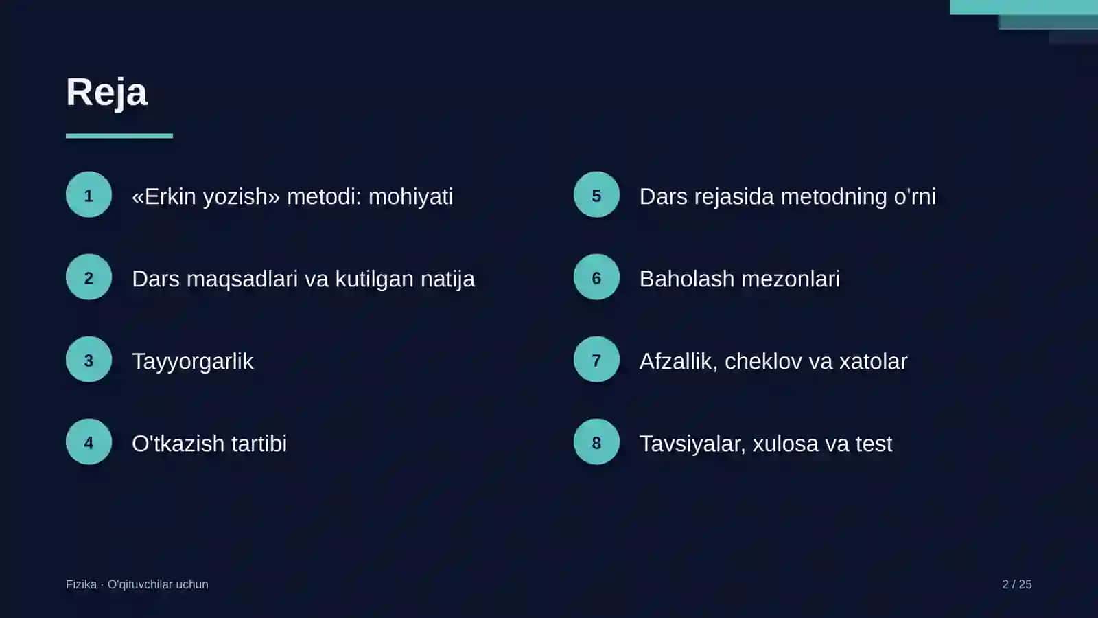fizika darslarida erkin yozish metodidan foydalanish 9491 2