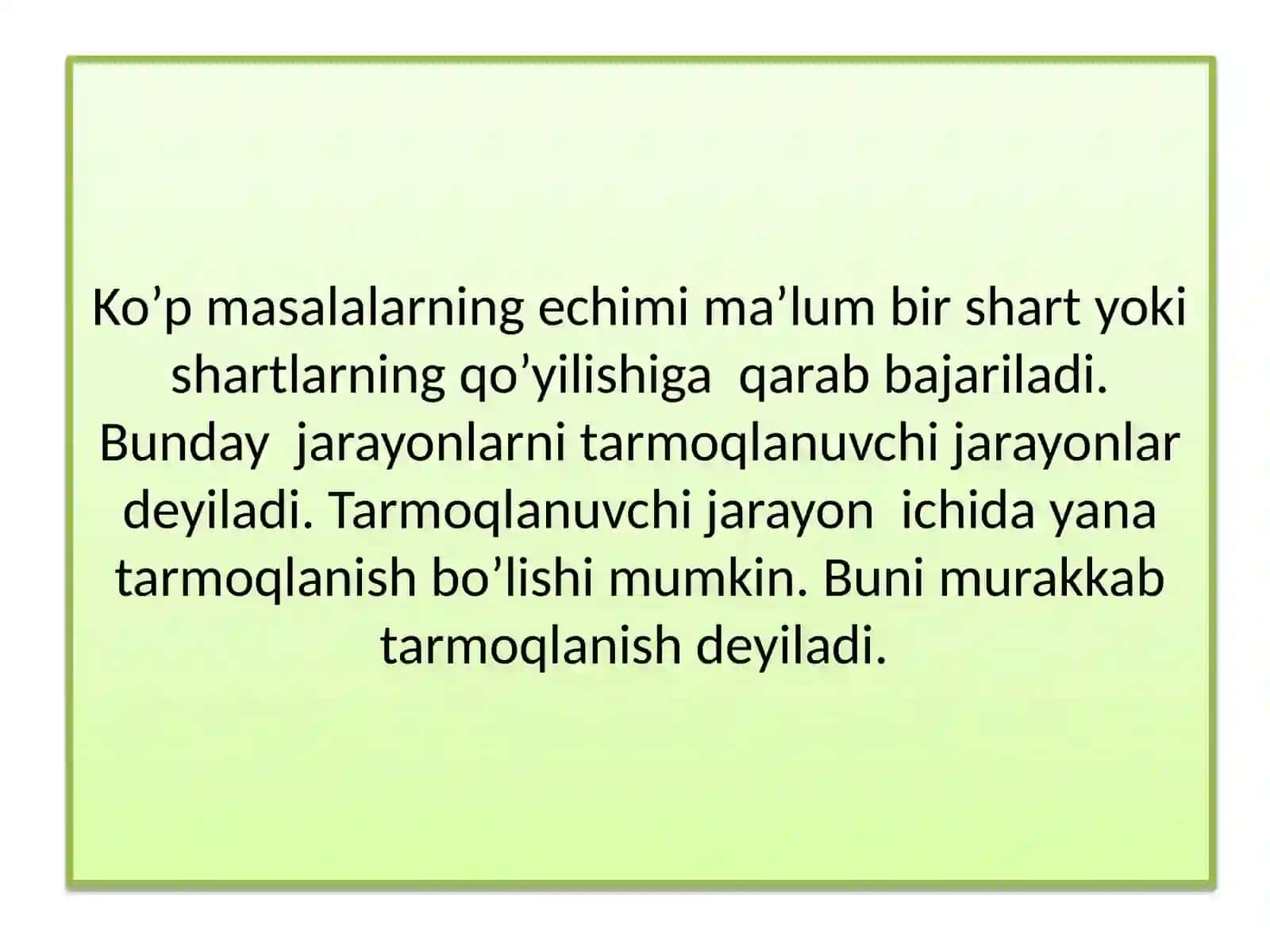 If  va  if … else  operatori.?..Shart  amal 2