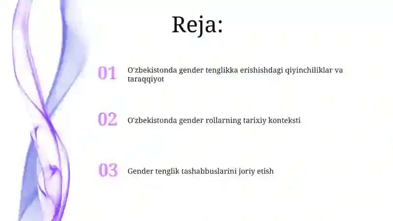 O'zbekistonda gender tenglikka erishishdagi qiyinchiliklar va taraqqiyot 2