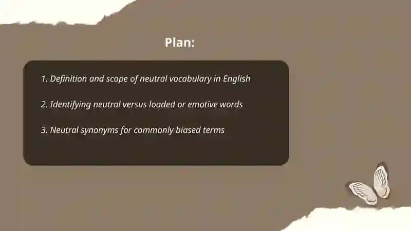 Neutral vocabulary 2