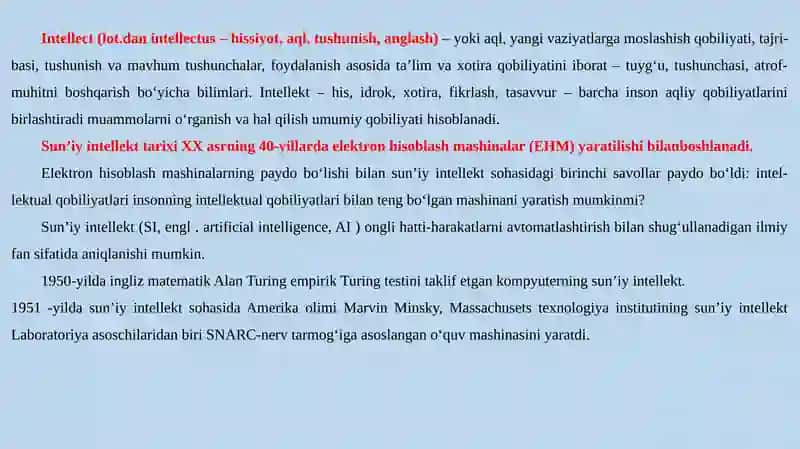 SUN’IY    INTELLEKT 2