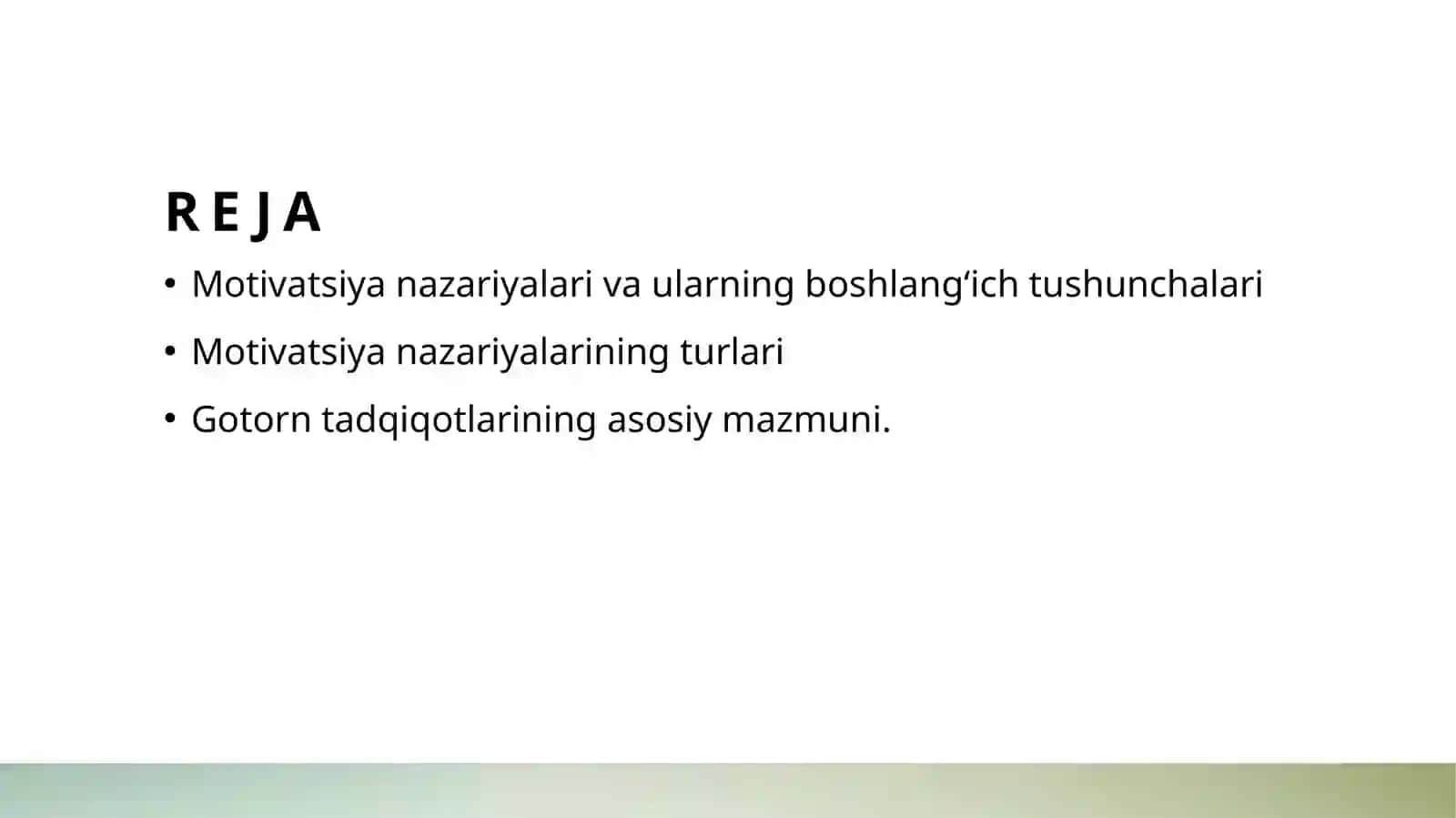 Motivatsiyaning boshlangʻich va klassik nazariyalari. Gotorntadqiqotlari 2