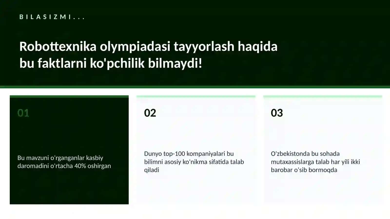 Robottexnika olympiadasi tayyorlash 2