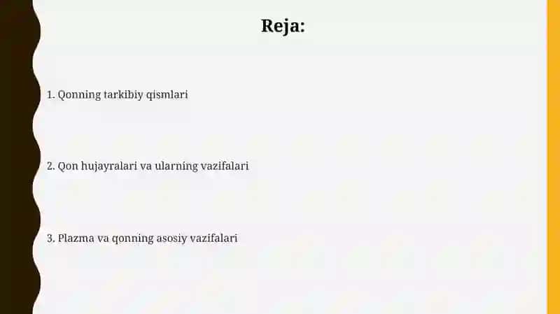 Qonning tarkibiy qismlari va ularning vazifalari 2