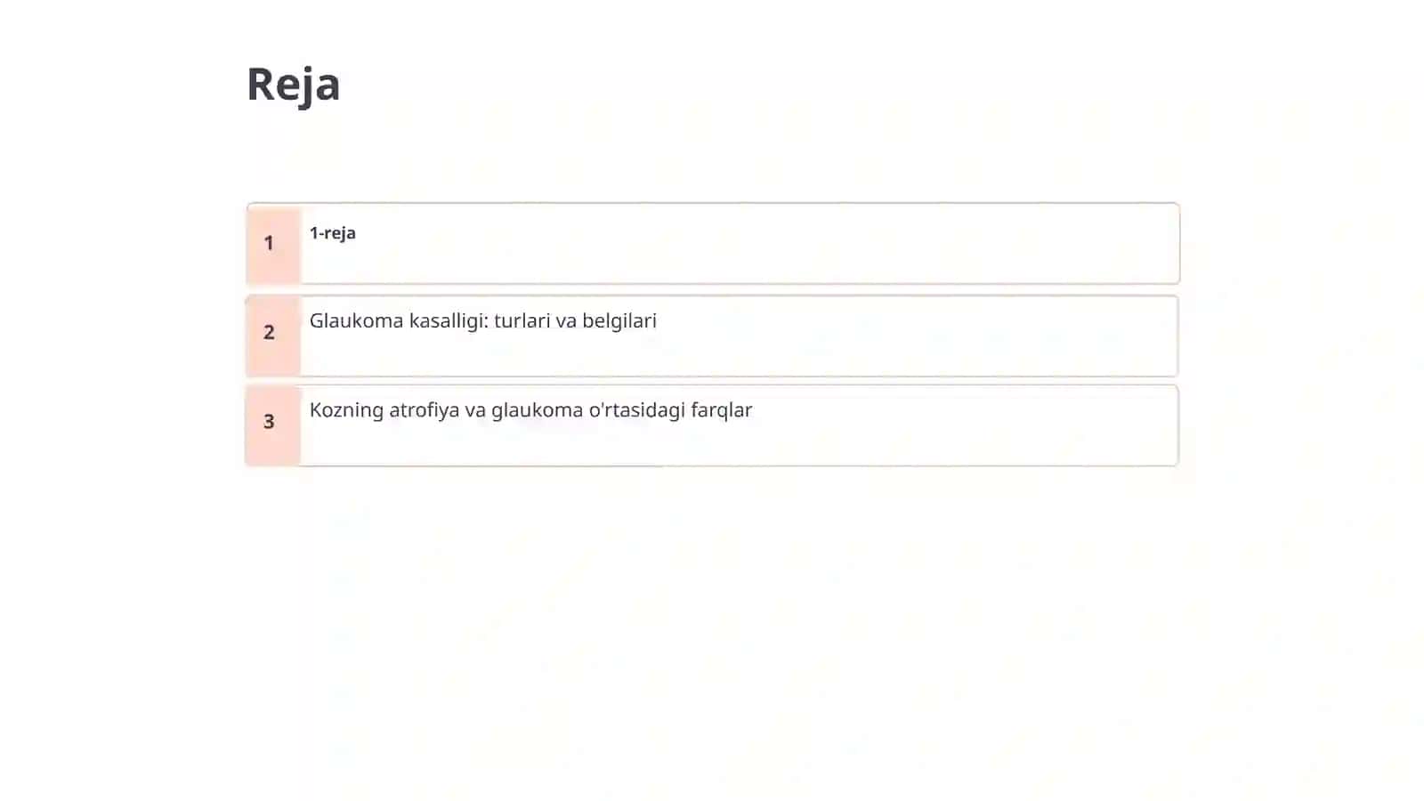 Kozning Atrofiya va glaukoma kasalligi 2