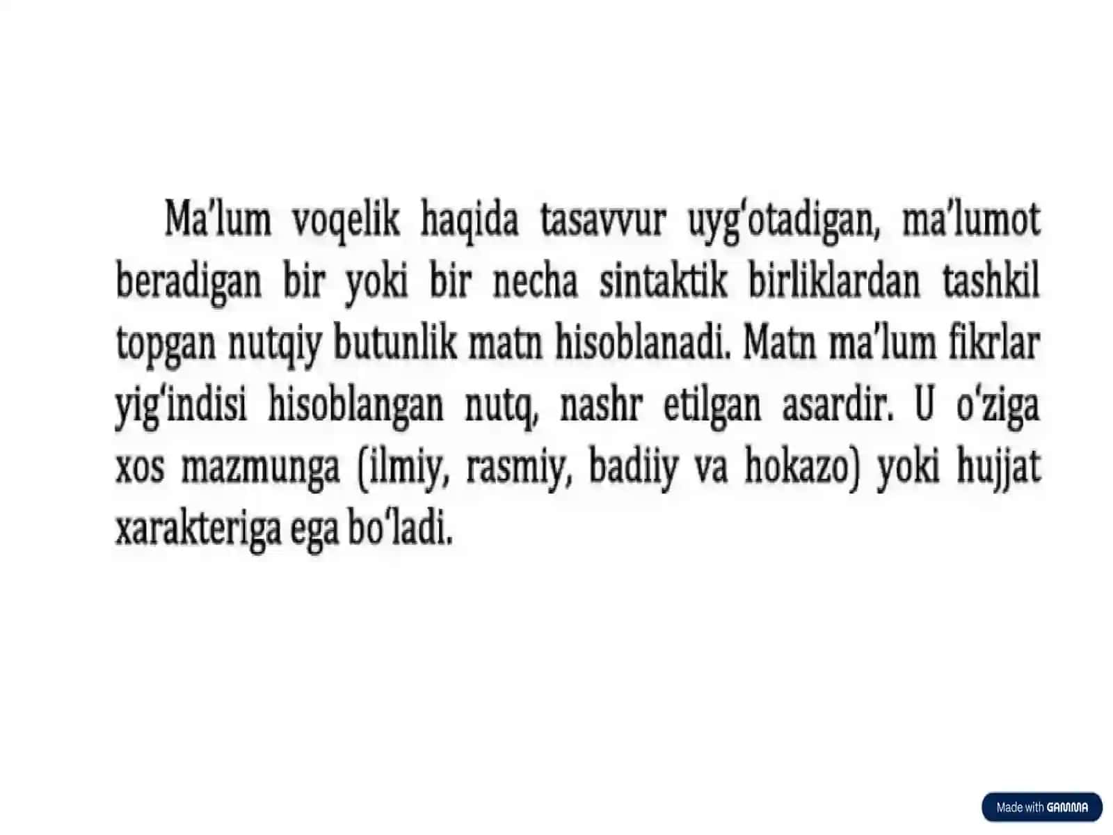 Akademik matn va uning tarkibiy tuzilishi 2