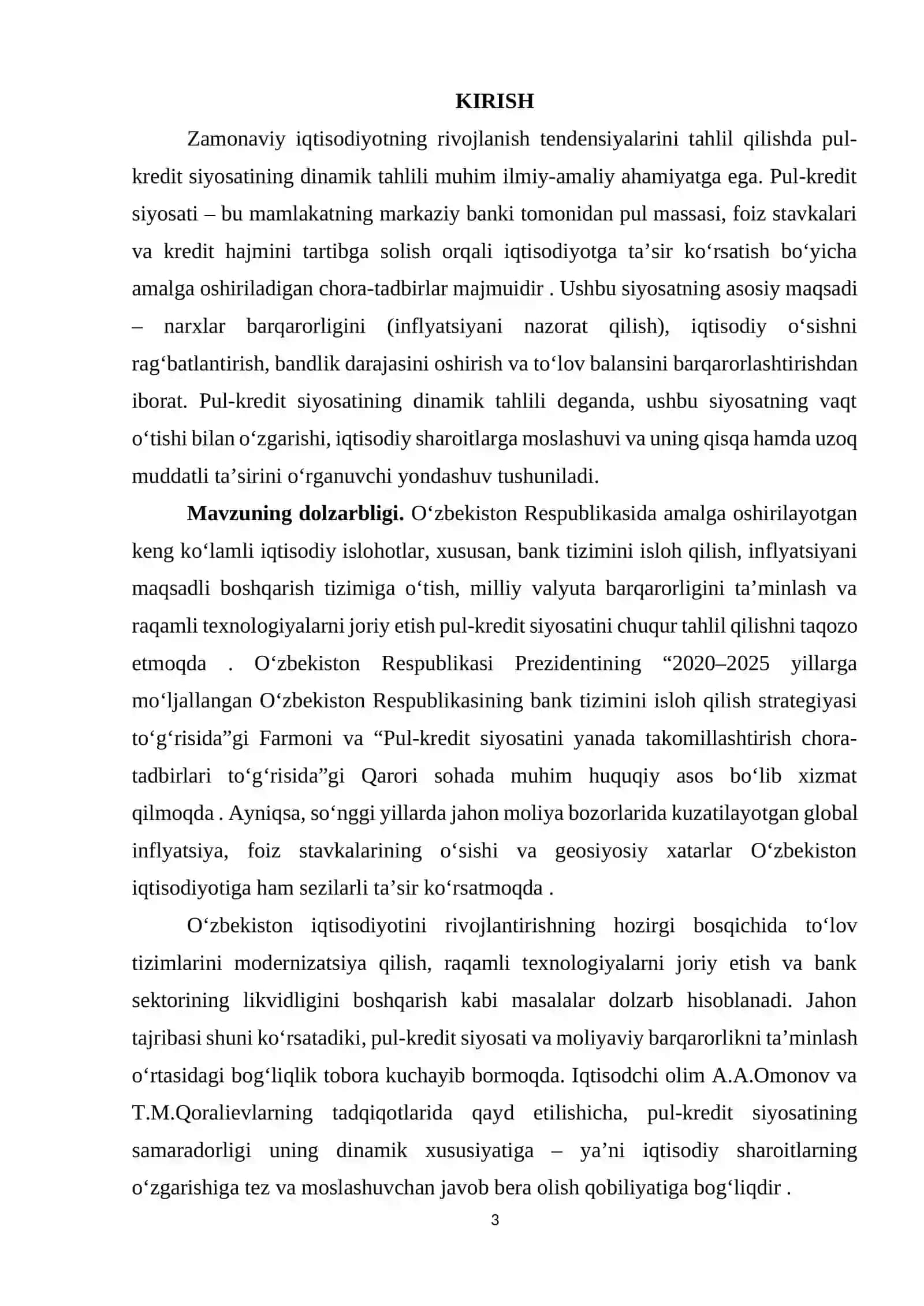 Pul-Kredit Siyosati Dinamik Tahlili 2