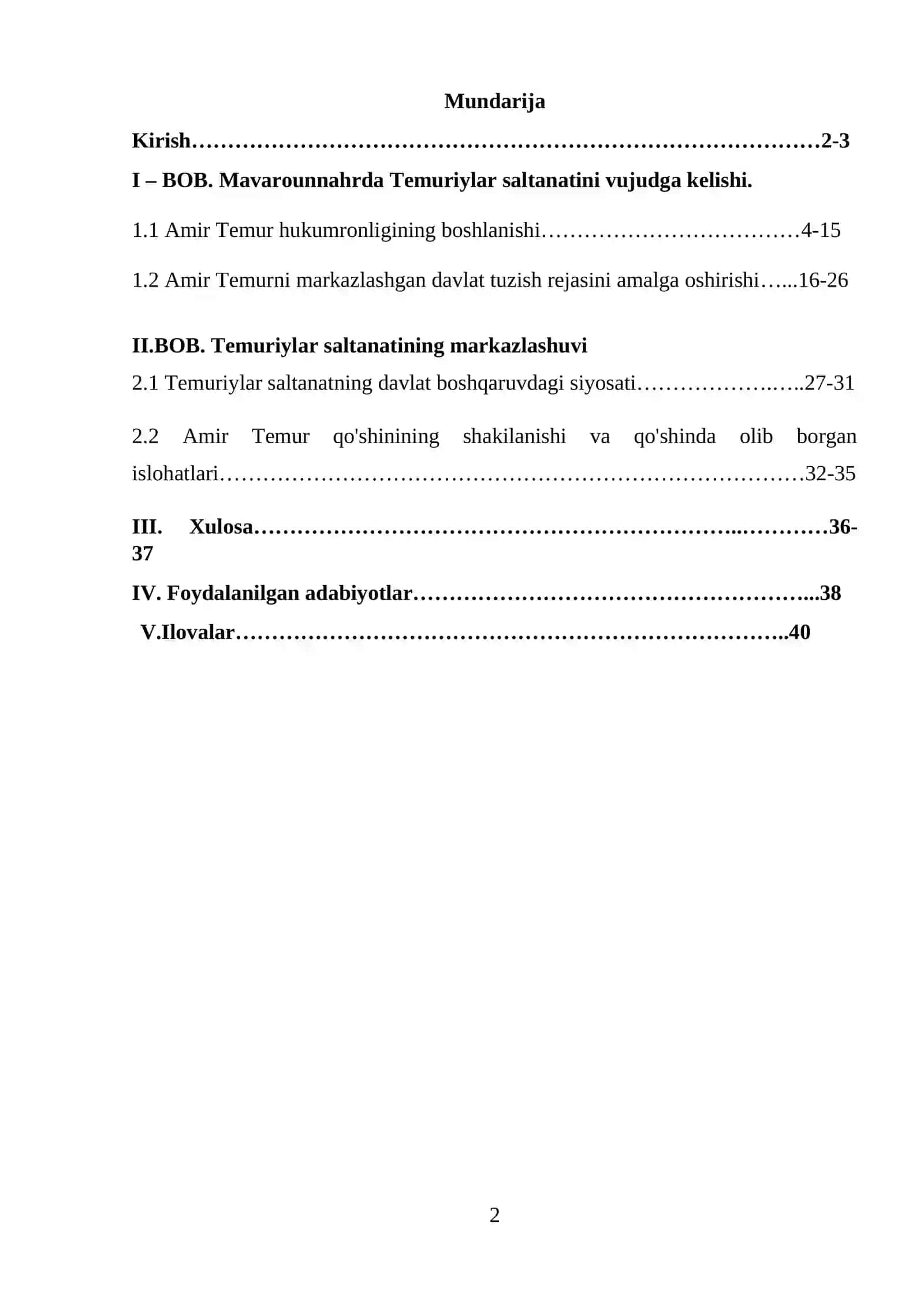 Amir temur davlatini tashkil topishi 2