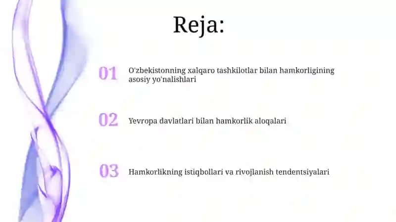 O'zbekistonning xalqaro tashkilotlar bilan hamkorligi 2
