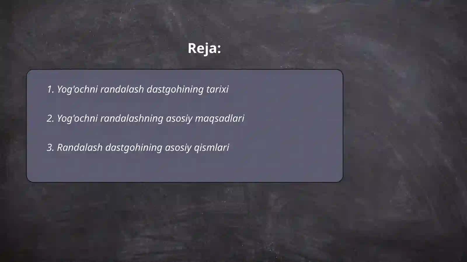 Yog'ochni randalash dastgohi haqida umumiy tushuncha 2