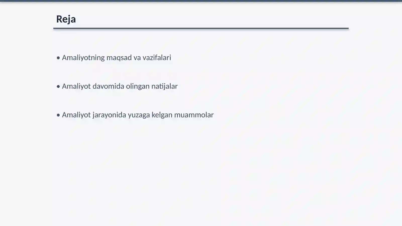 Amaliyot Hisoboti 2
