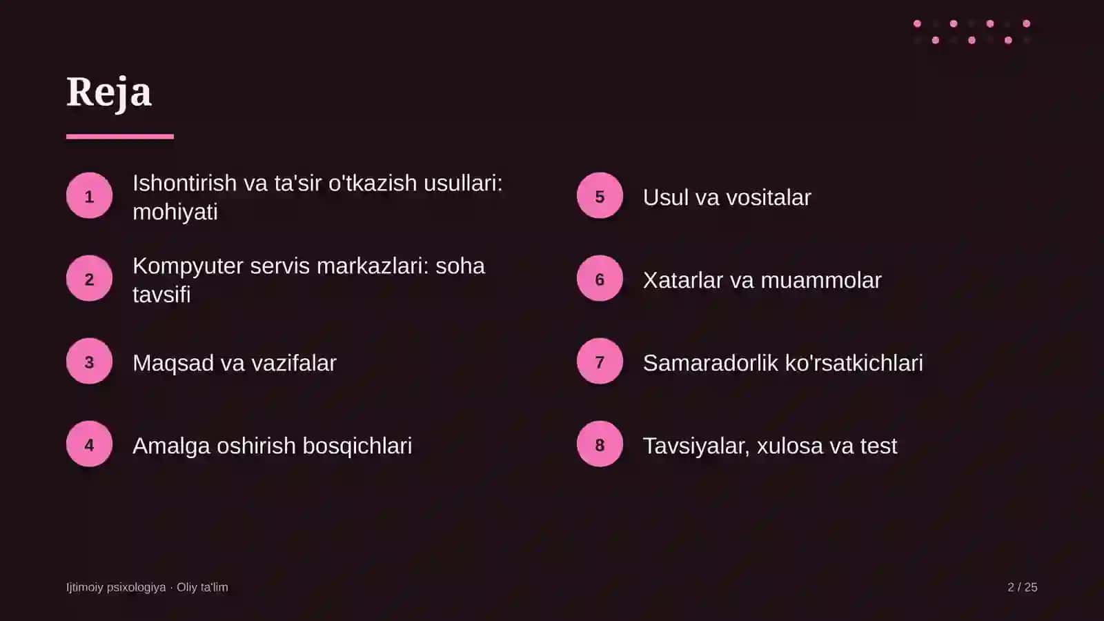 Kompyuter servis markazlarida ishontirish va ta'sir o'tkazish usullari 2