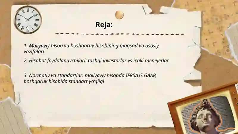 Moliyaviy hisob va boshqaruv hisobi 2