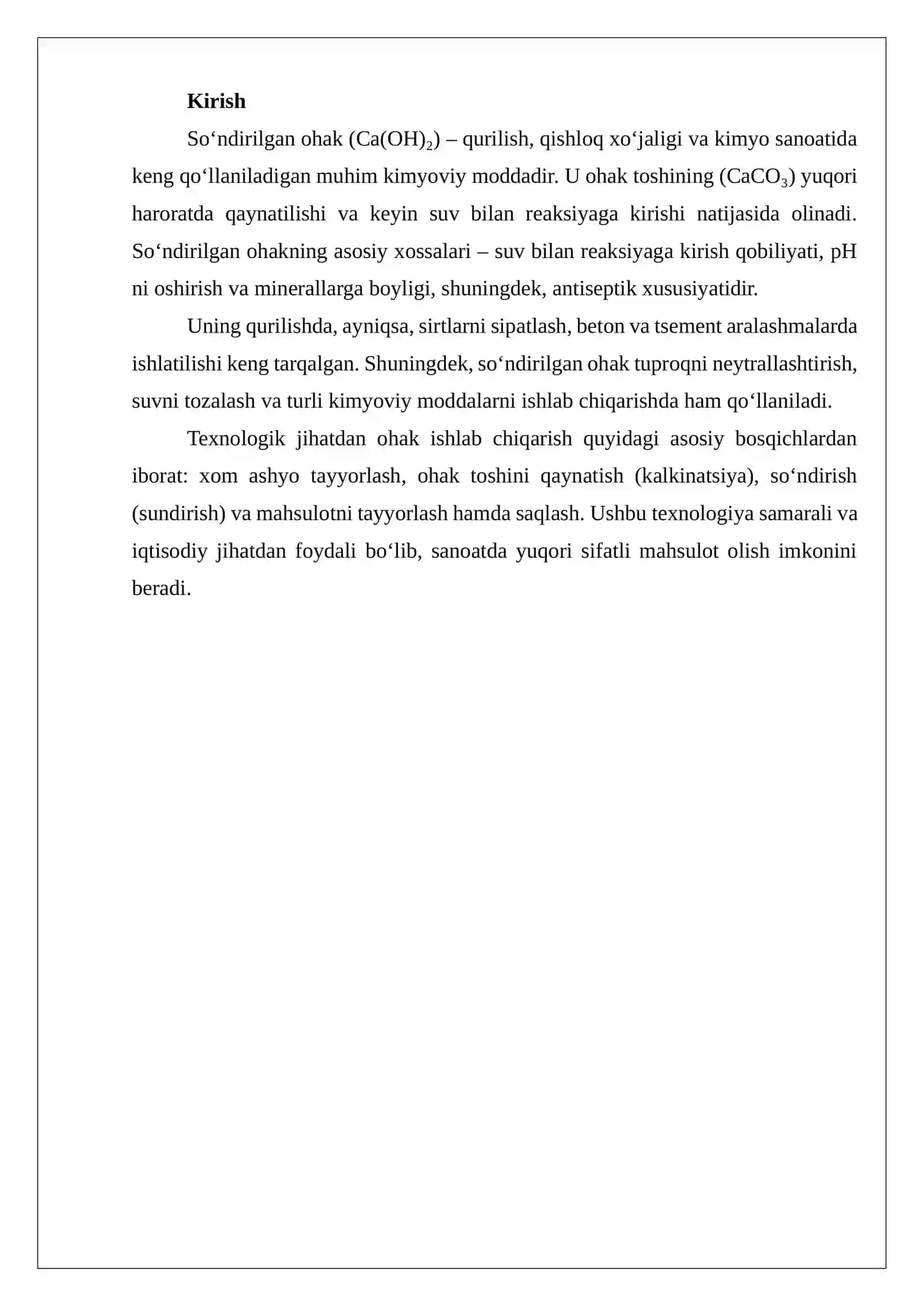 So‘ndirilgan ohak ishlab chiqarish texnologiyasi 2
