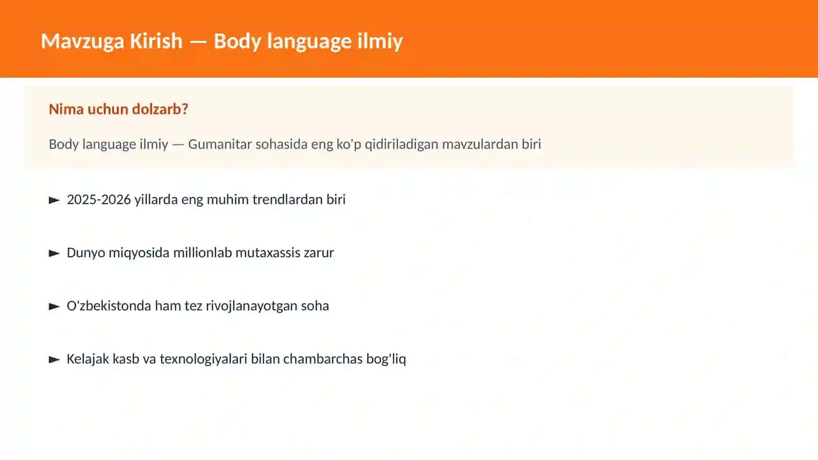 Body language ilmiy 2