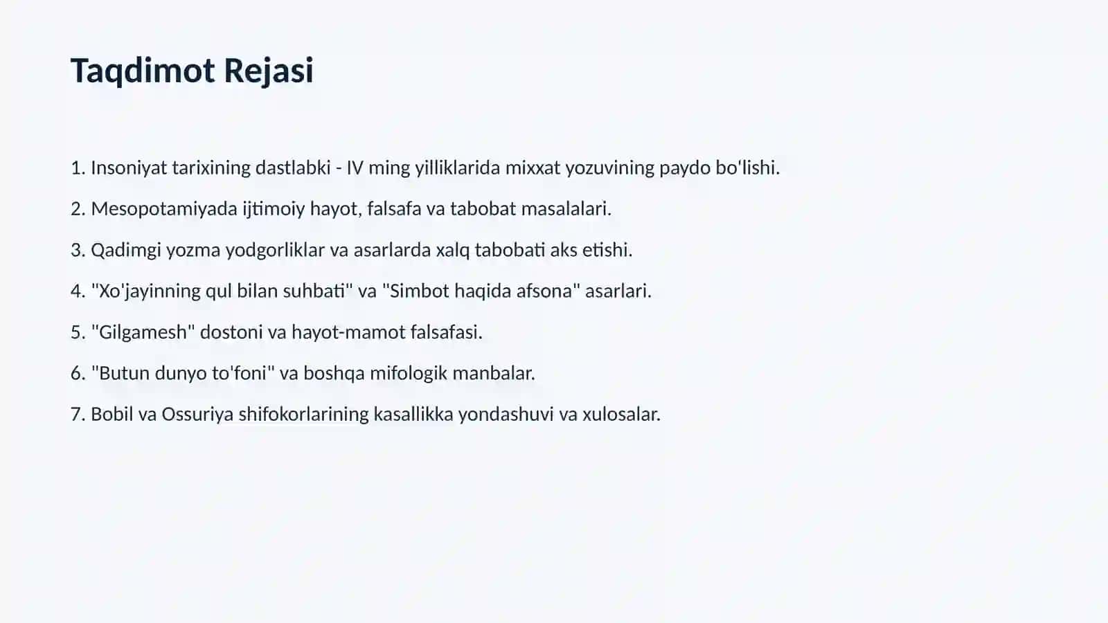 Xalq tabobati falsafasi6-Mavzu taqdimoti 2