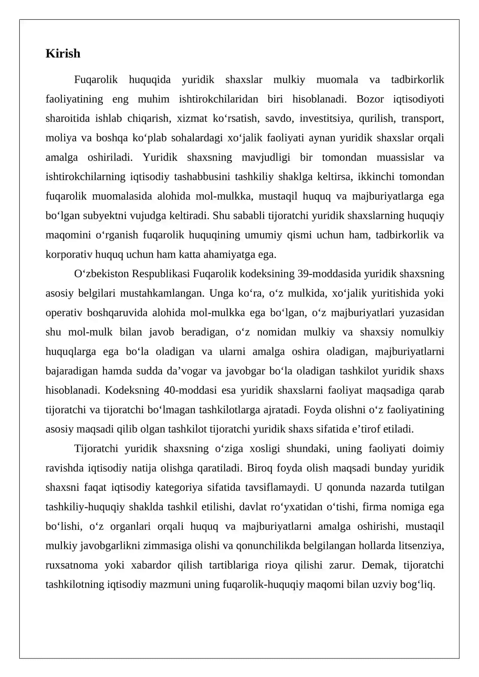 Tijoratchi yuridik shaxslar 2