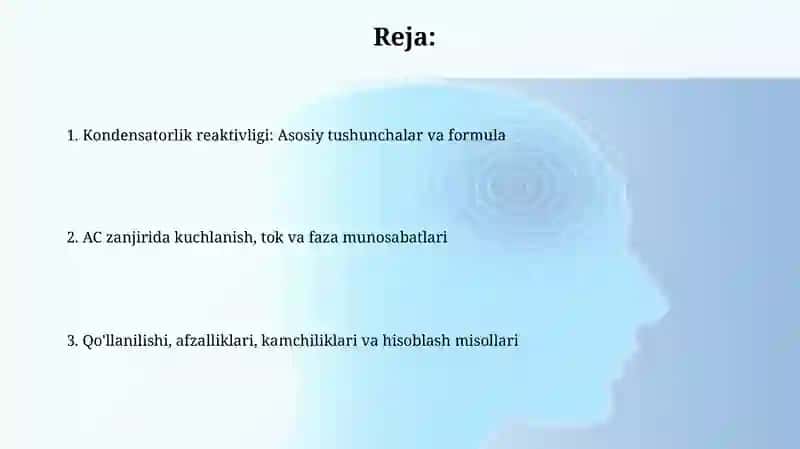 O'zgaruvchantok zanjirida sig'imqarshiligi 2