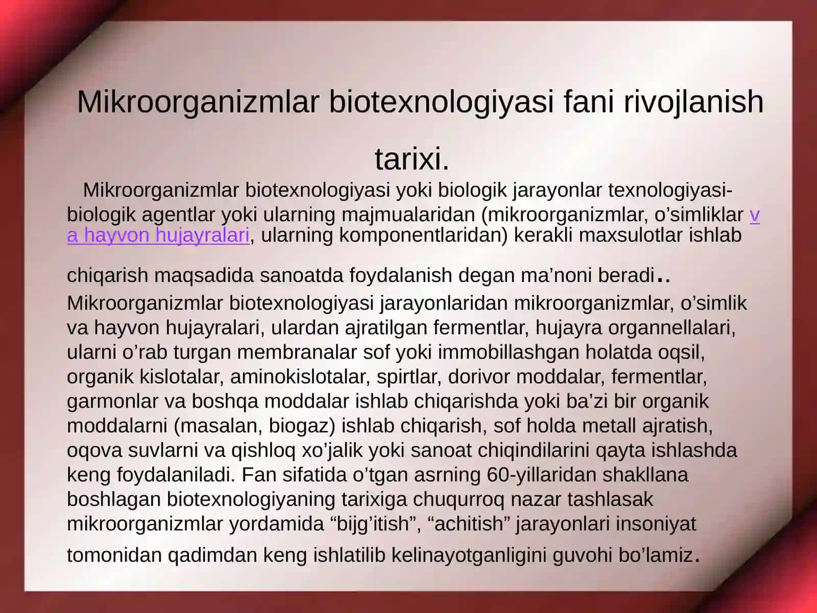 Mikroorganizmlar biotexnologiyasi 2