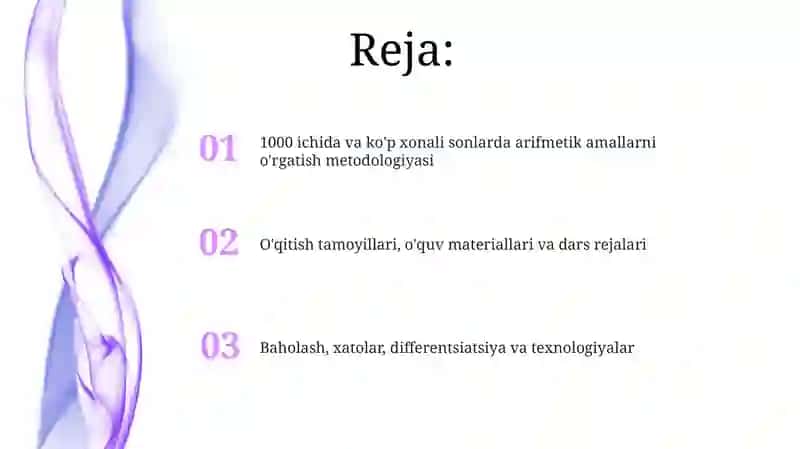 1000 ichida va ko'p xonali nomanfiy butun sonlar ustida arifmetik amallarni o'rgatish metodikasi 2