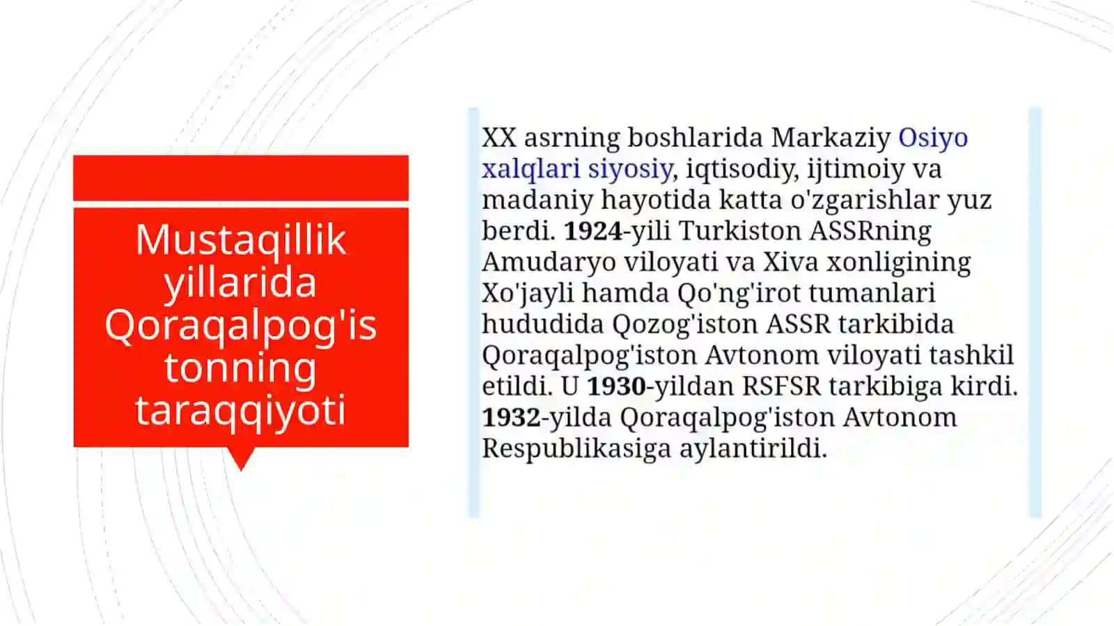 Mustaqillik arafasida Qoraqalpog’iston Respublikasi 2