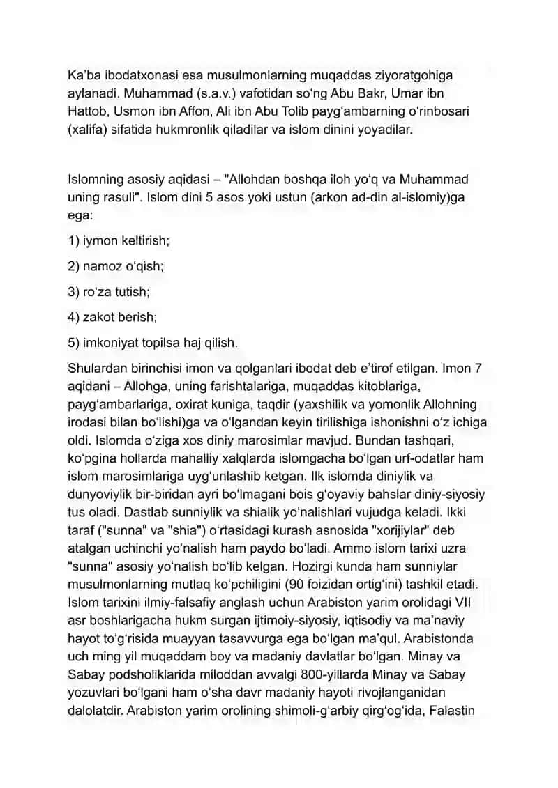 Islom dini tarixi 2