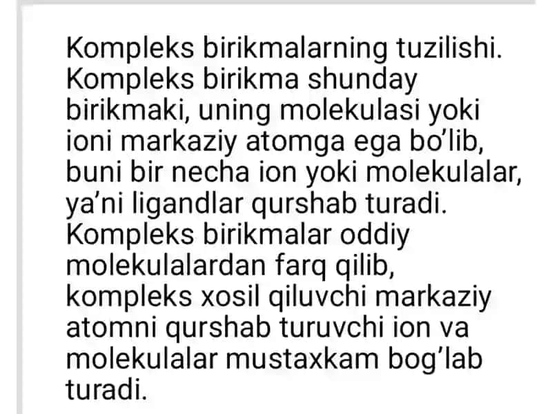 Kompleks birikmalar 2