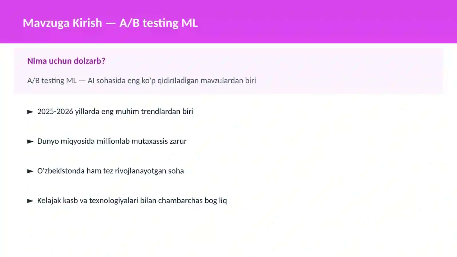 A/B testing ML 2