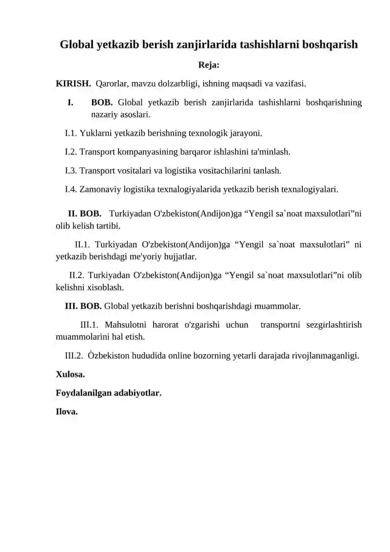 Zamonaviy logistik texnologiyalar 2