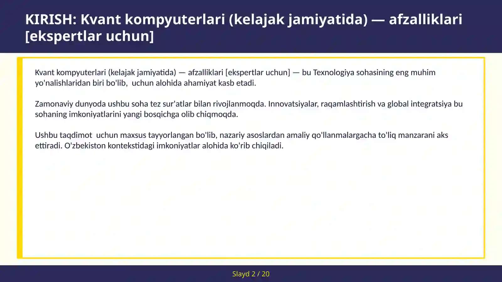 Kvant kompyuterlari (kelajak jamiyatida) — afzalliklari [ekspertlar uchun] 2