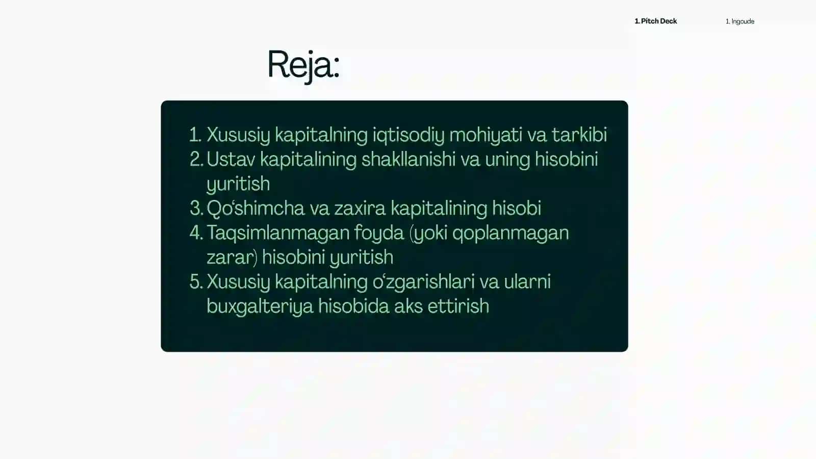 xususiy kapital hisobi 2