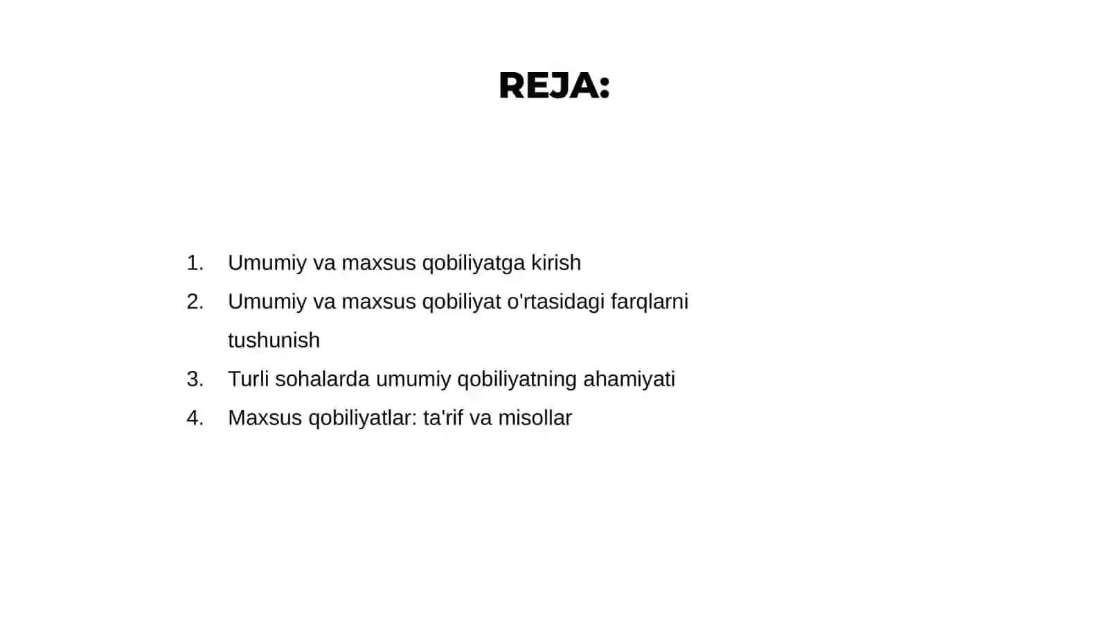 Umumiy va xususiy qobiliyat 2